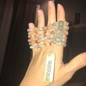 Never worn Satya blue agate bracelet